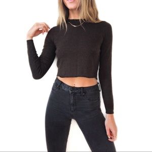Cropped wool sweater